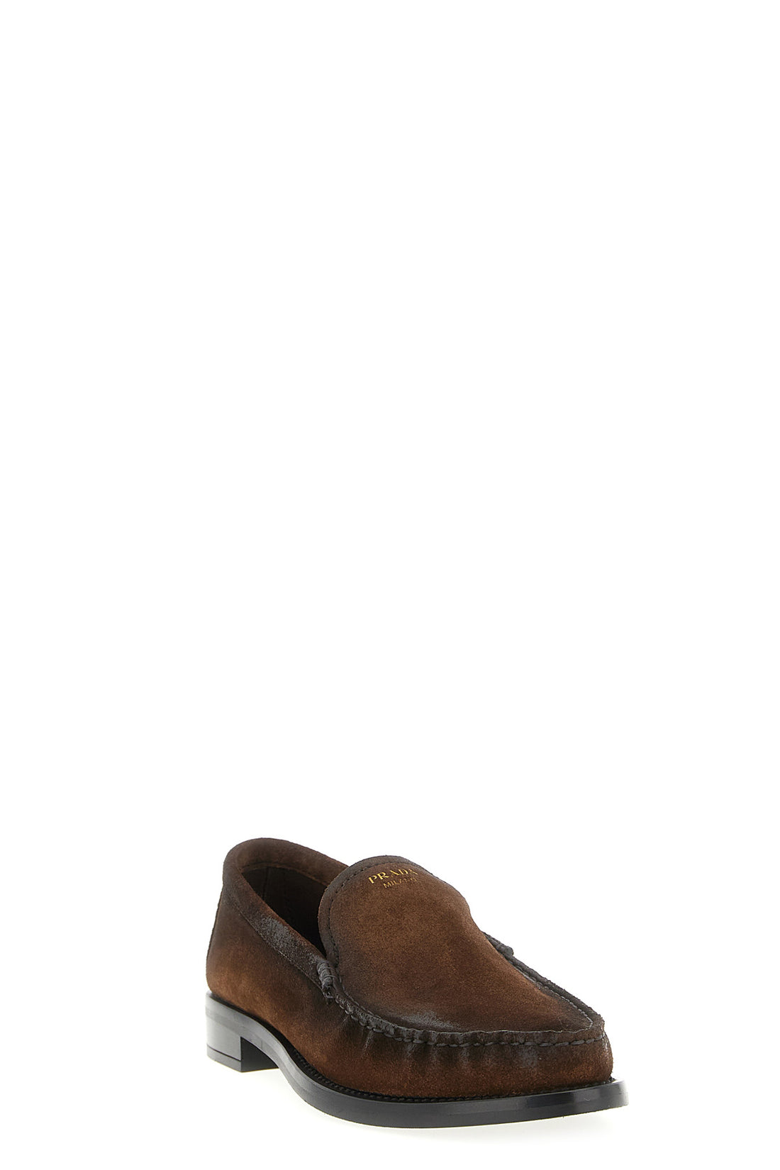PRADA 37 suede loafers handcrafted for a lived-in effect