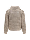 cashmere cardigan with central pocket