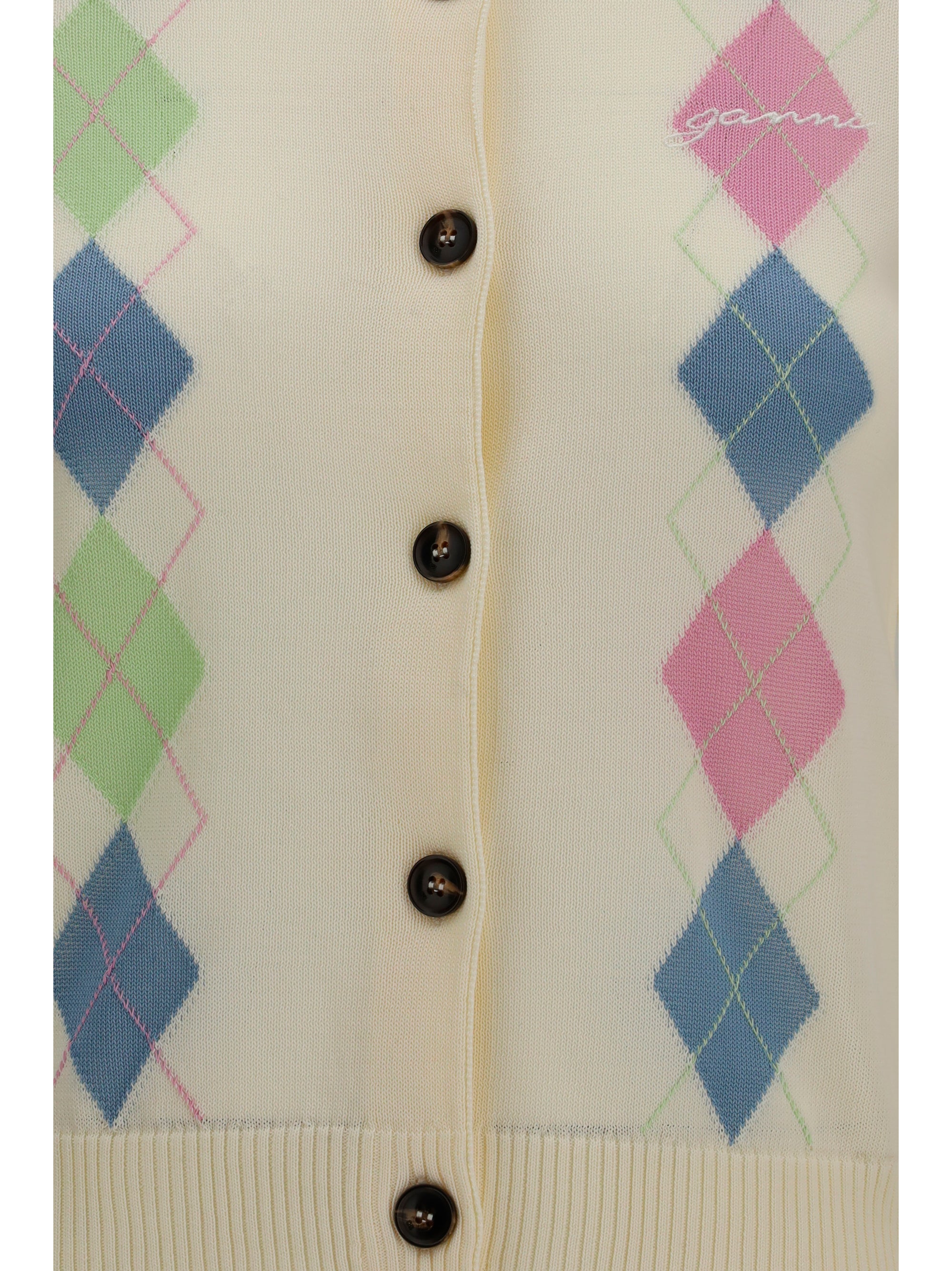 diamond-pattern cardigan