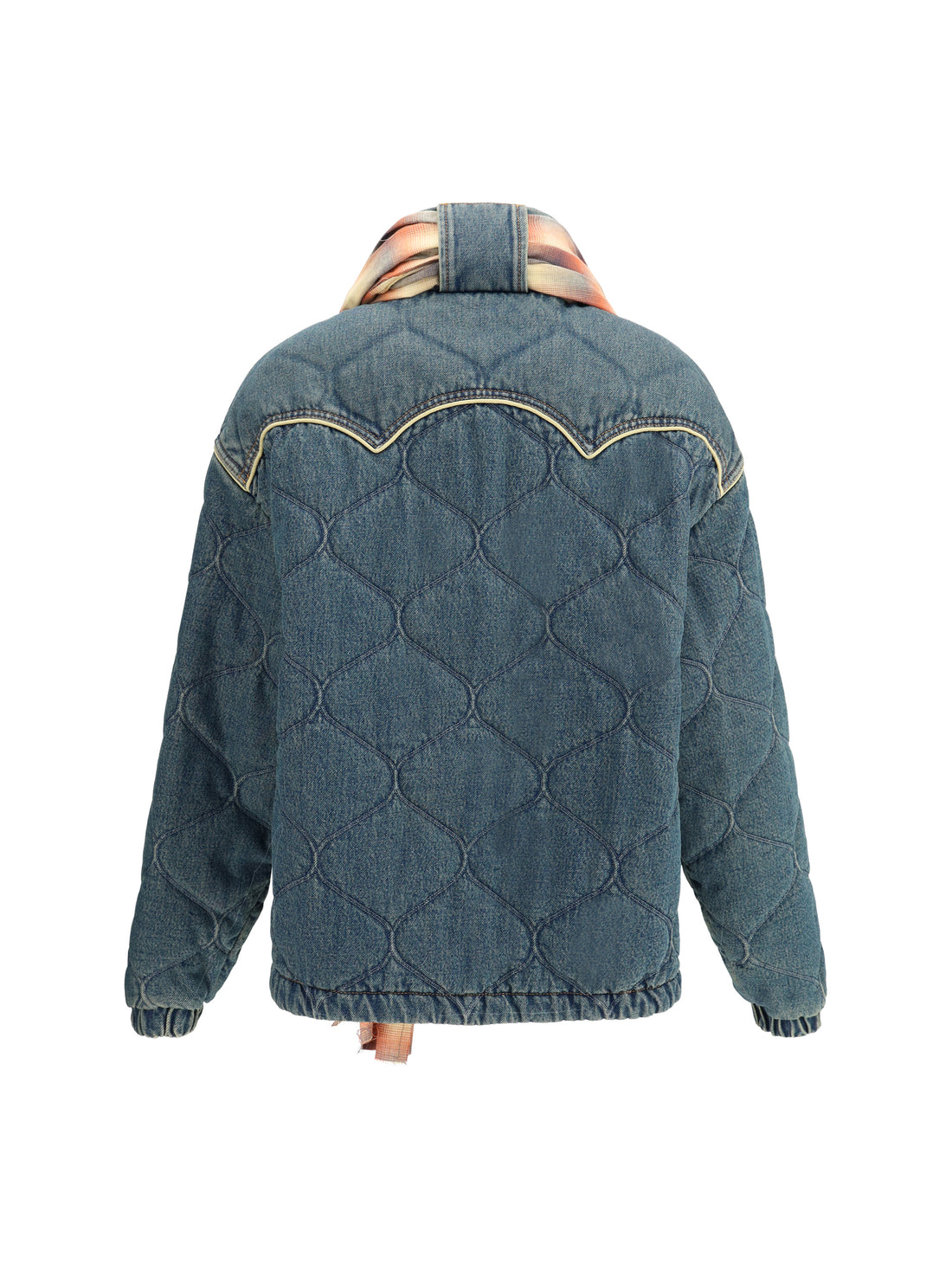 MARBELL 0 denim down jacket with scarf