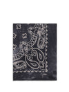 golden paisley printed silk scarf