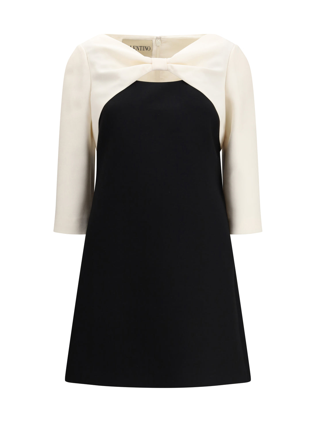 VALENTINO 42 short crepe couture dress