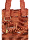 east-west summer banana raffia tote bag