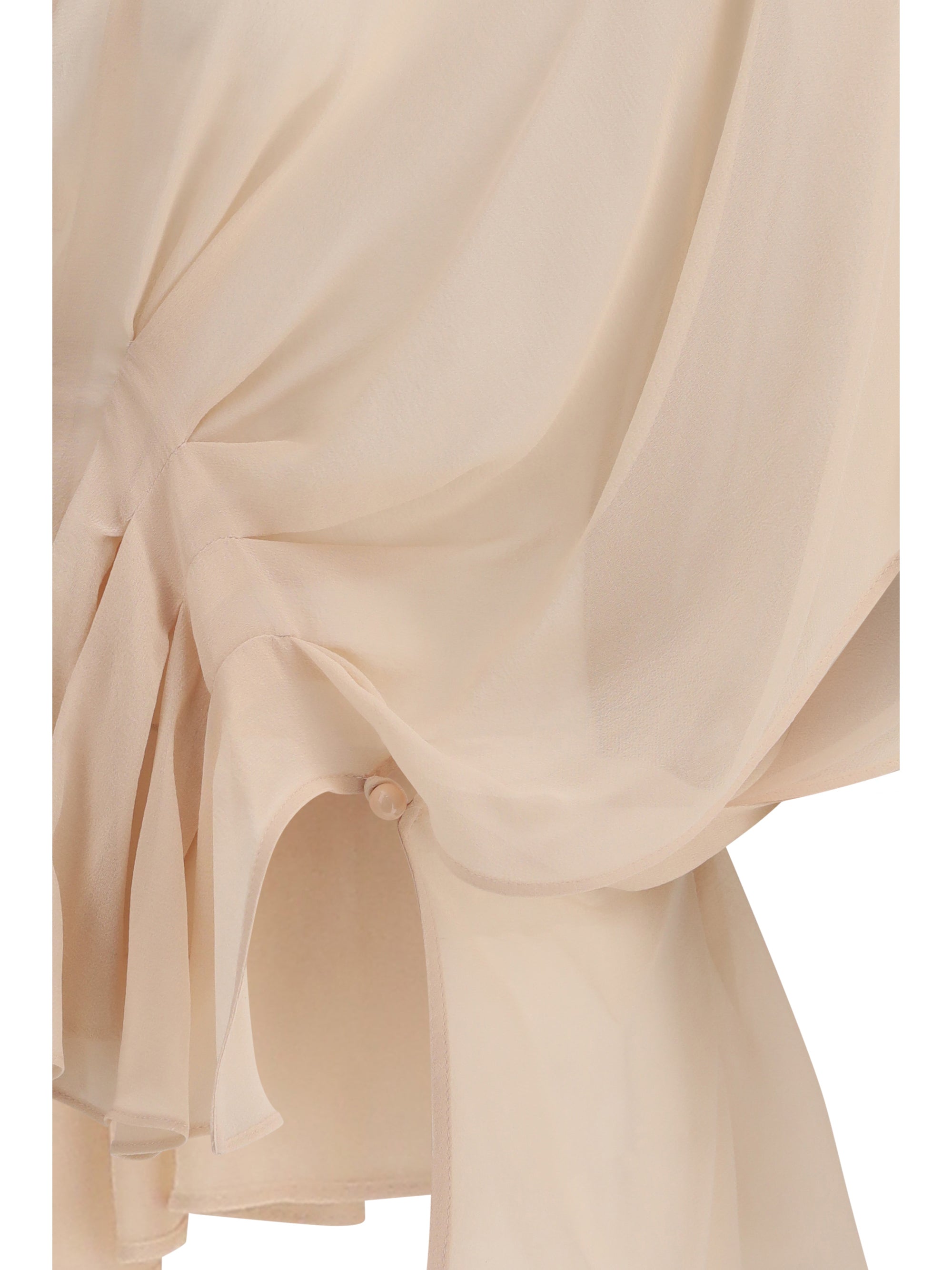 cape-style silk shirt