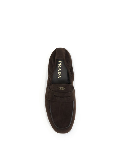 suede shuffle loafers