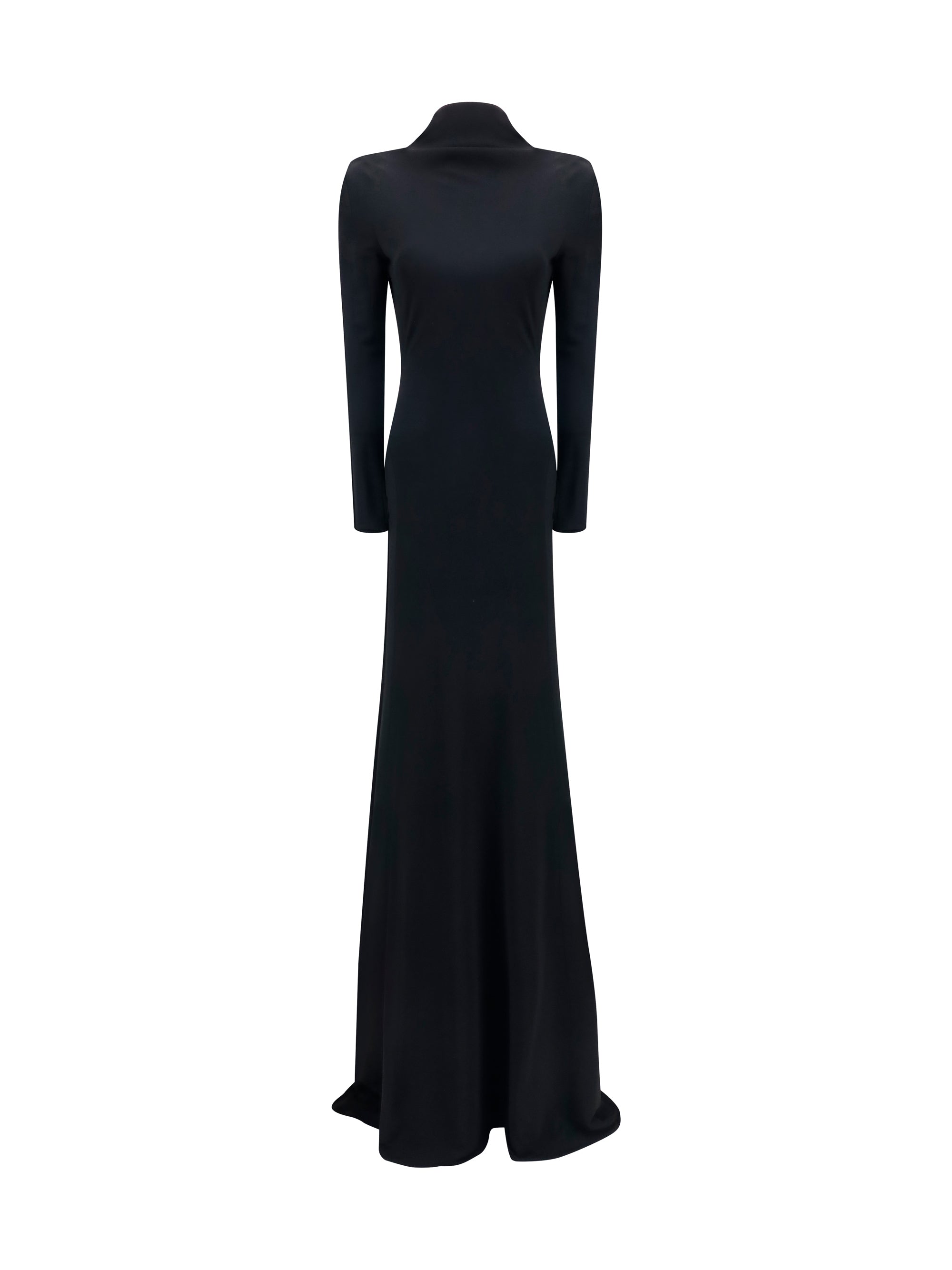 long evening dress with long sleeves