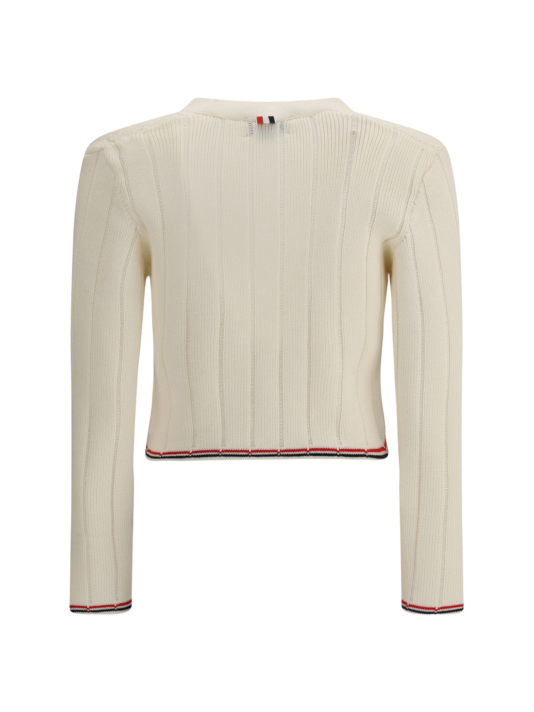 THOM BROWNE 38 ladder full needle rib stitch v neck car