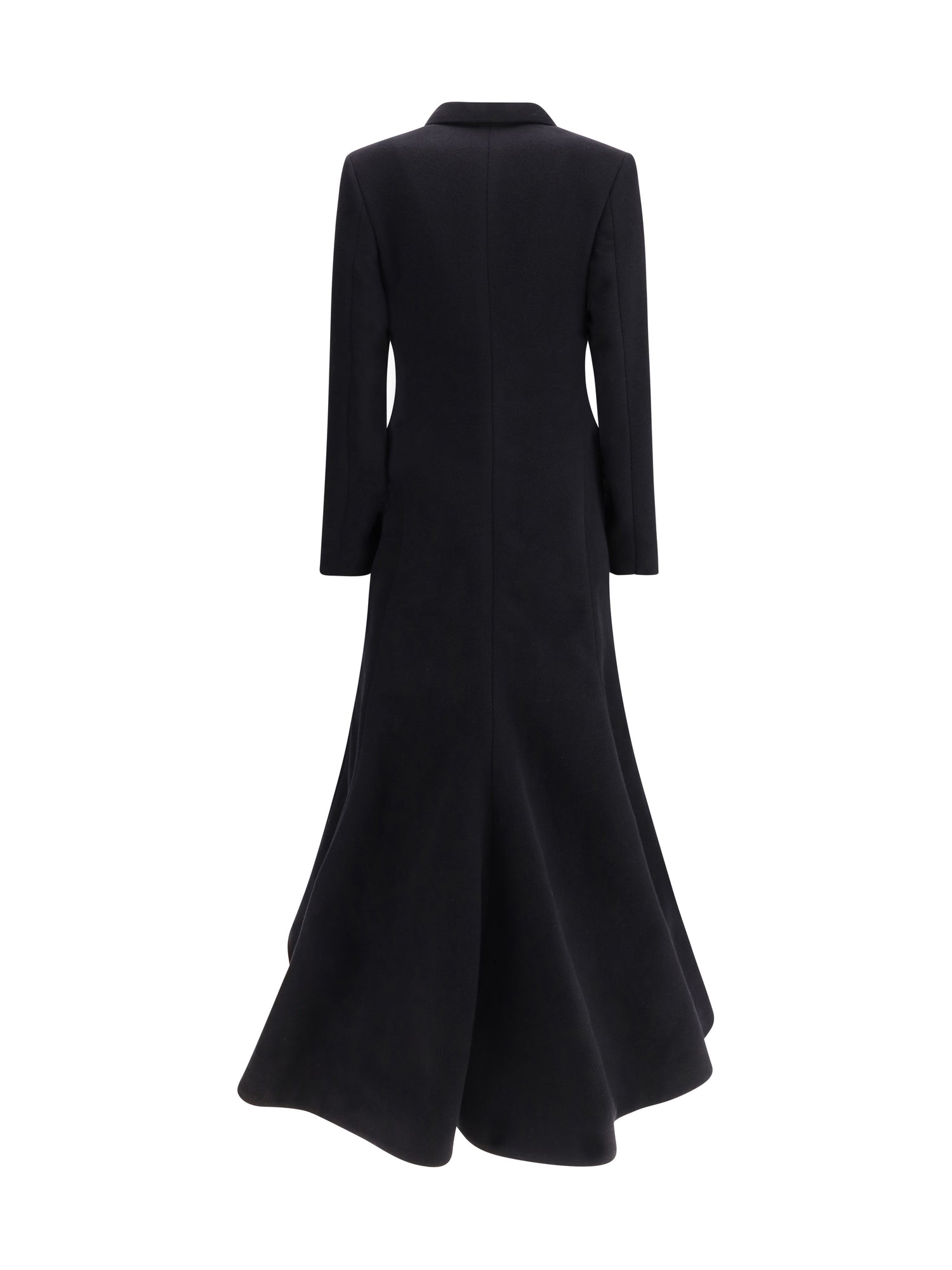 BALENCIAGA 36 oversized godet double-breasted coat