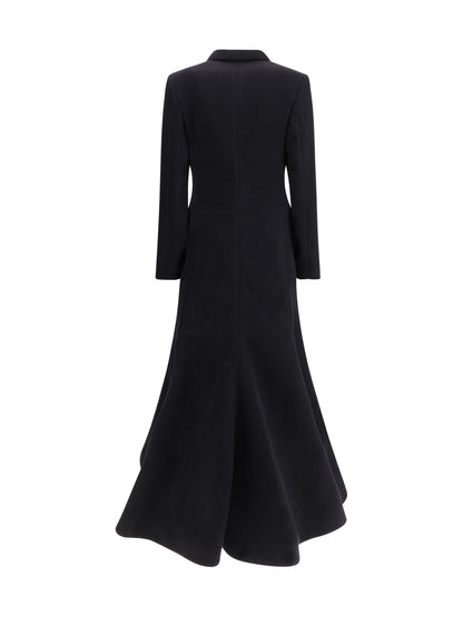 BALENCIAGA 36 oversized godet double-breasted coat