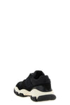 tone-on-tone technical mesh and suede sneakers