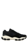 tone-on-tone technical mesh and suede sneakers