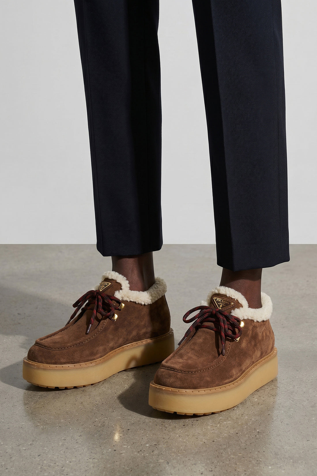 PRADA 36 prada lace-up shoes blend a utility aesthetic