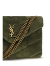 loulou puffer toy suede shoulder bag