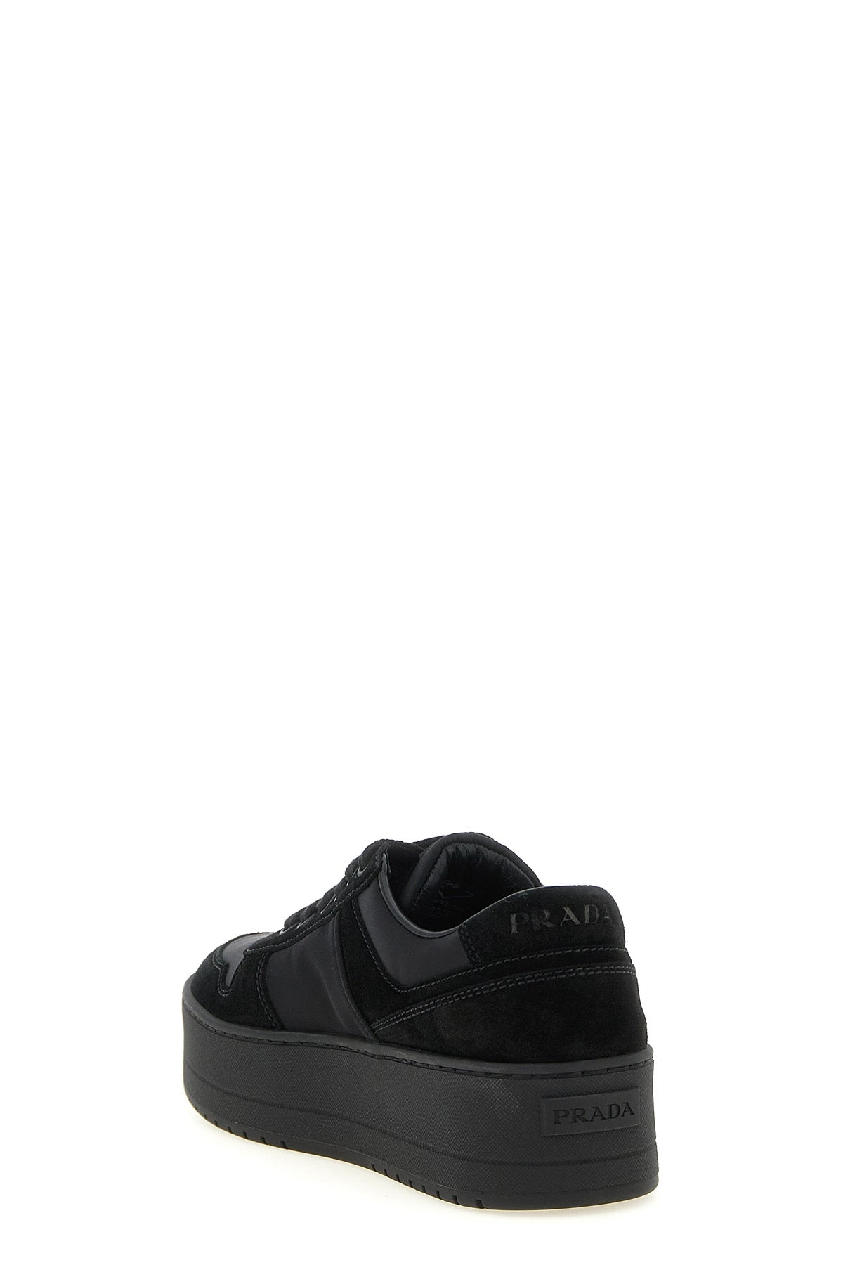 the downtown bold prada sneakers redefine classic volumes through a platform sil
