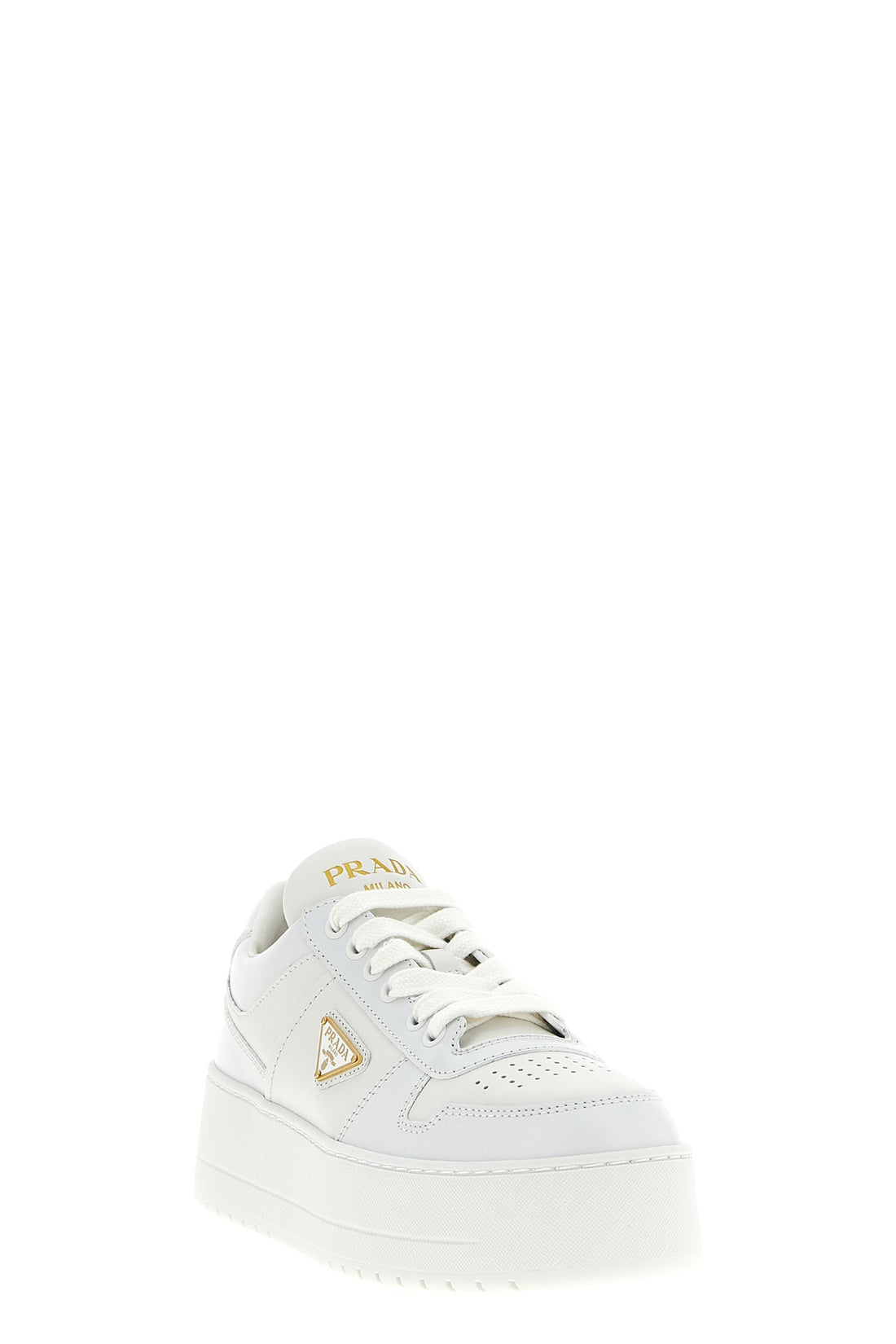 PRADA 36 downtown bold openwork leather sneakers
