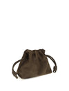 medium flamenco clutch in garnet nubuck