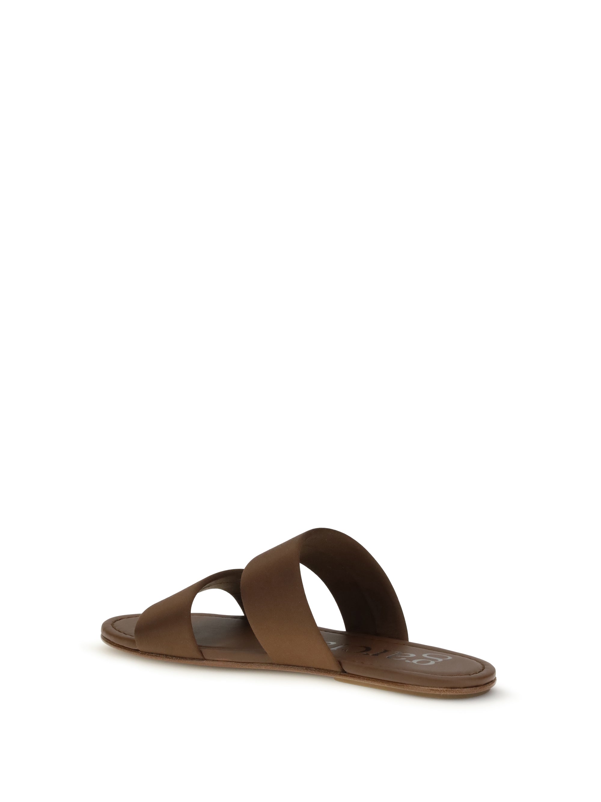 double-band satin sandals