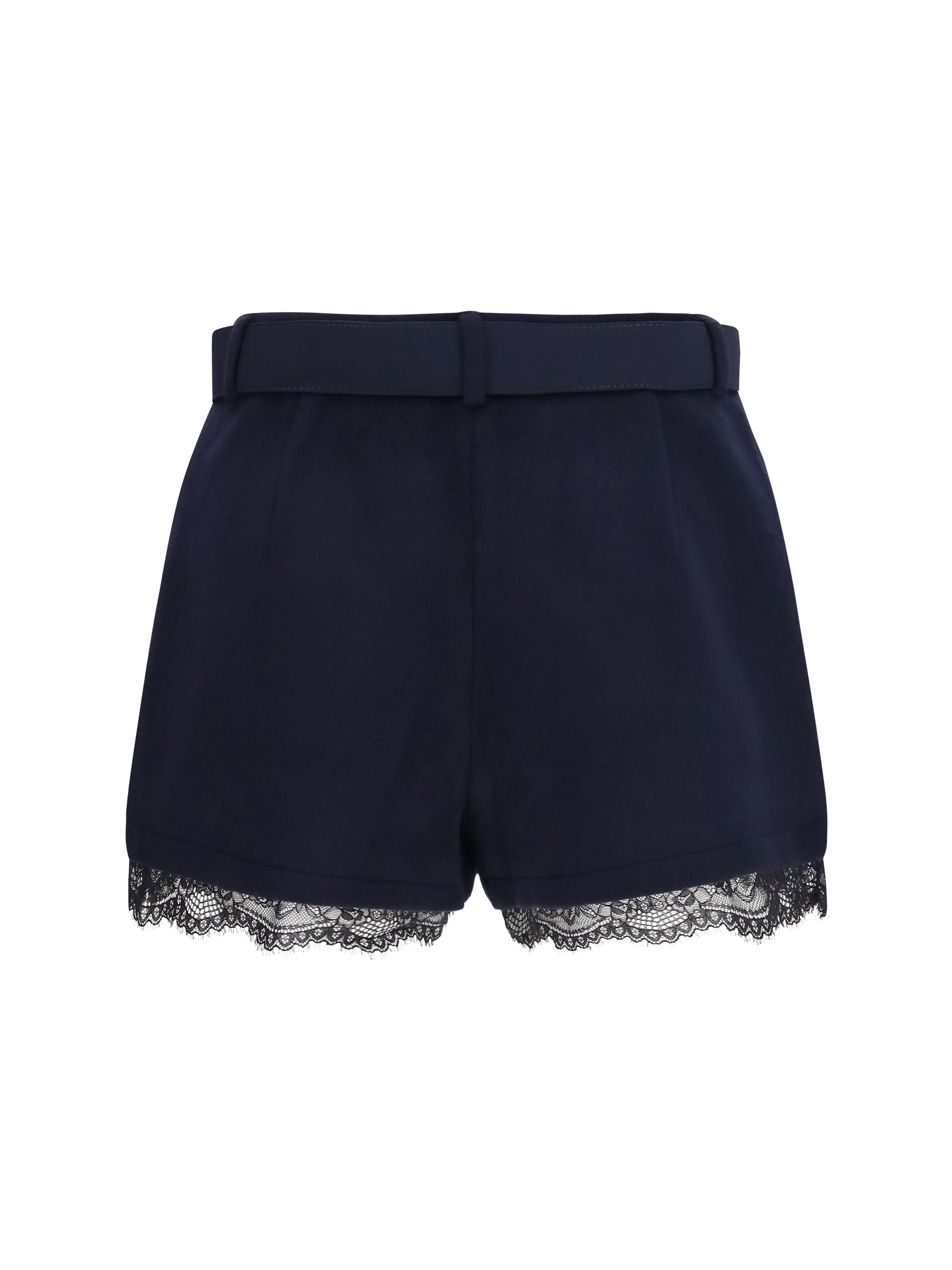 wool shorts with lace
