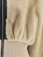 PINKO 40 faux fur bomber jacket