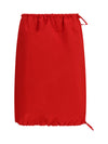 satin midi skirt with drawstring