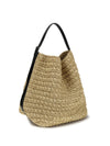 paper raffia tote shoulder bag