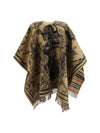 wool knight-motif cape