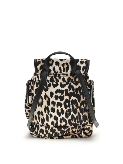 GANNI OS animalier print nano backpack