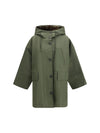 water-repellent canvas midi parka