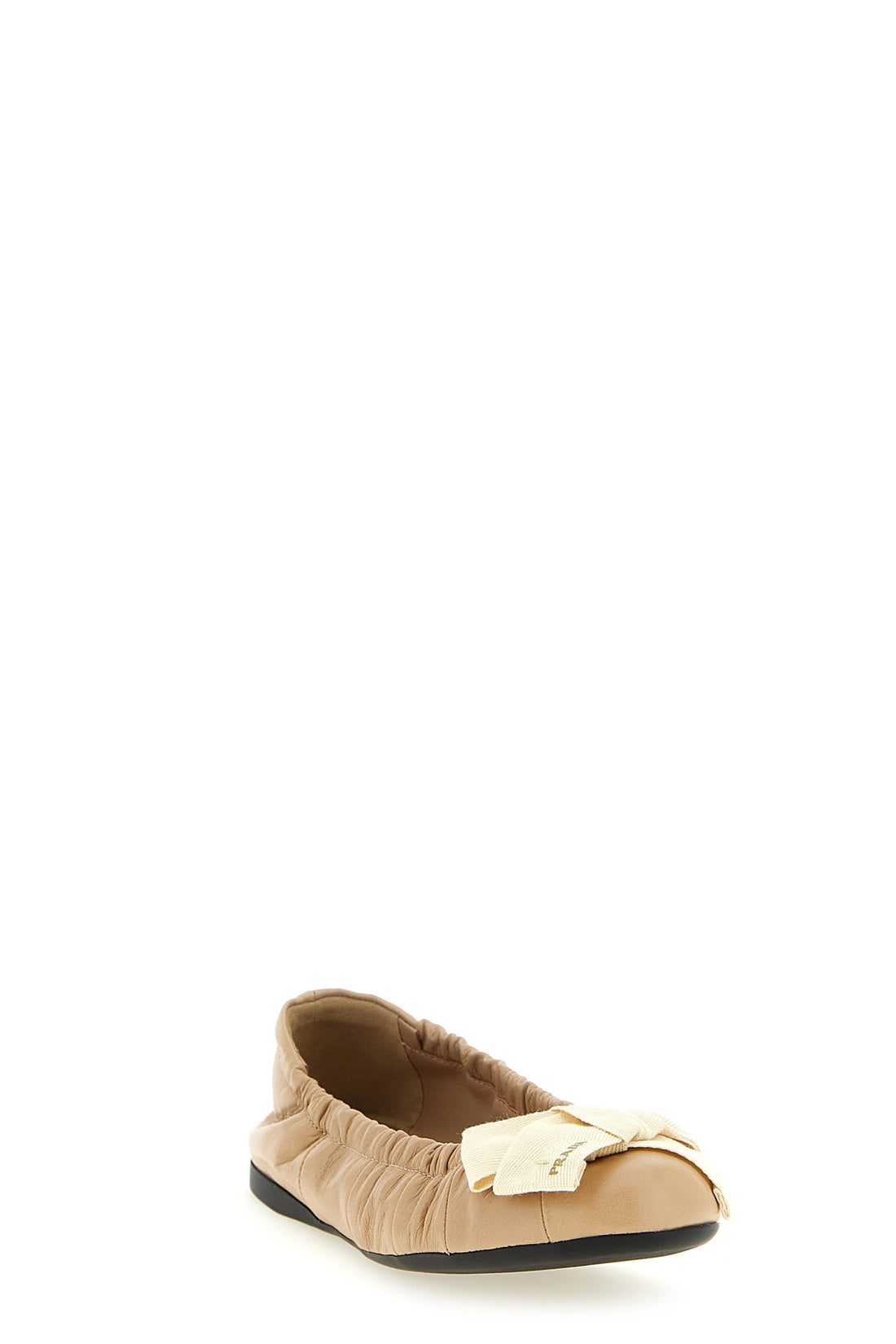 PRADA 36 antique soft curled leather ballet flat