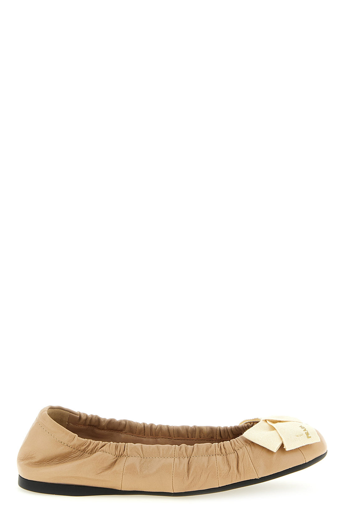 PRADA 36 antique soft curled leather ballet flat
