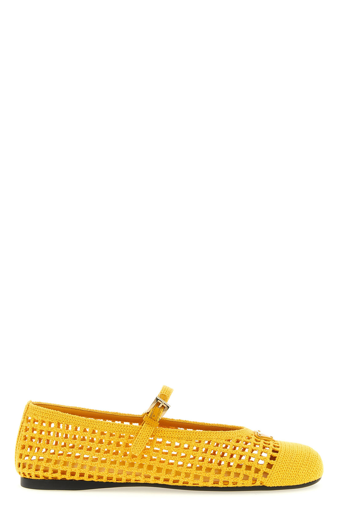 PRADA 36 crochet cotton ballet flats