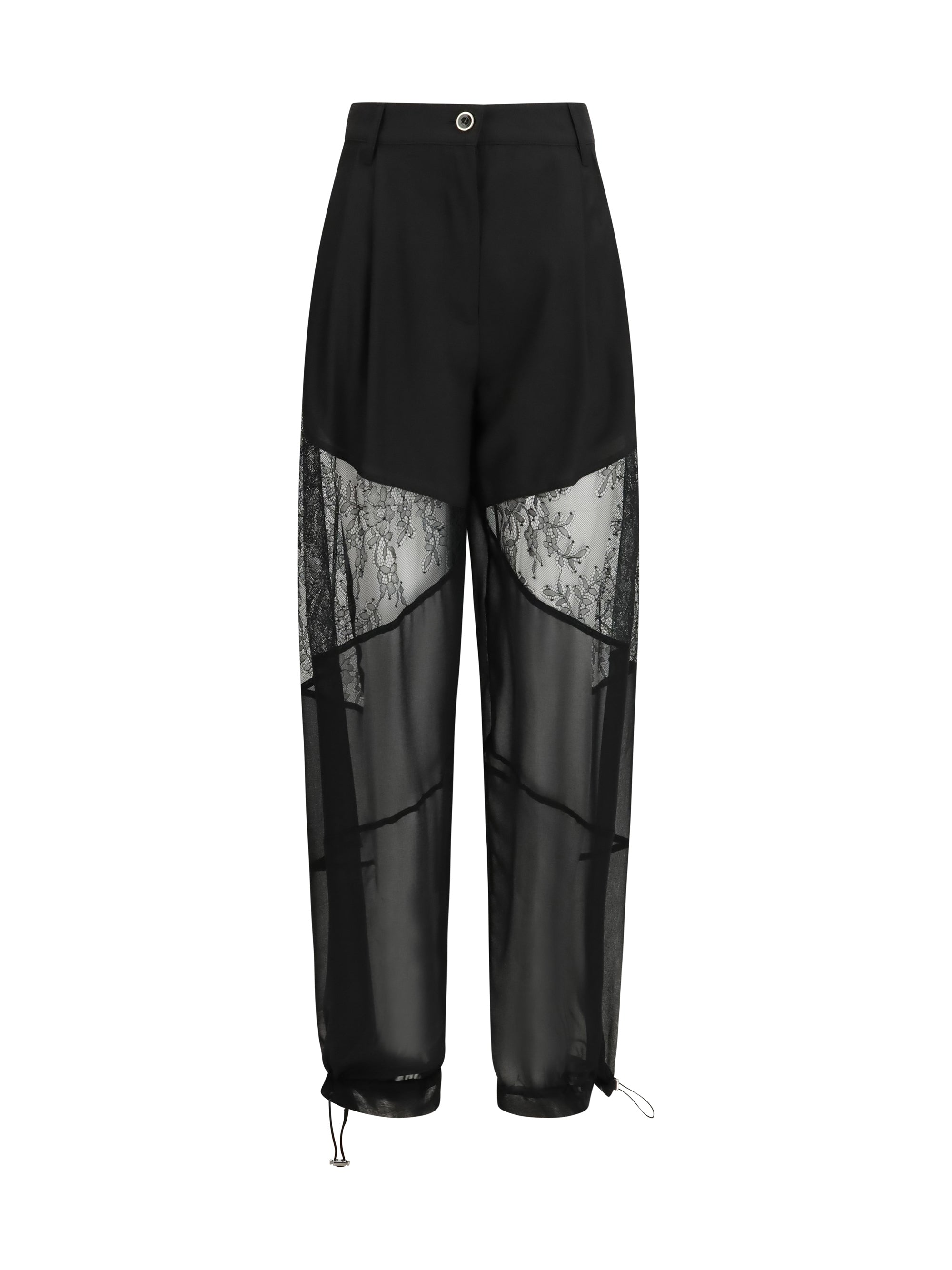nacy pants with lace inserts
