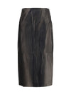 midi leather skirt