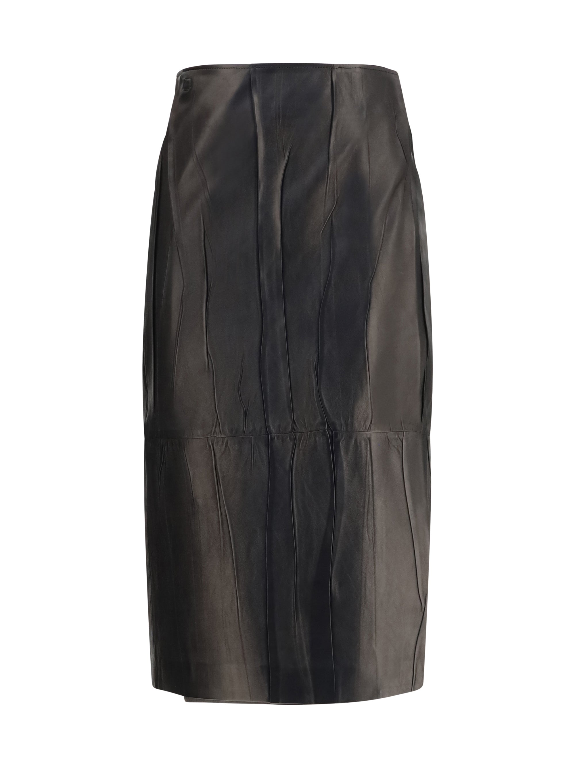 midi leather skirt
