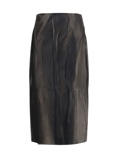 midi leather skirt