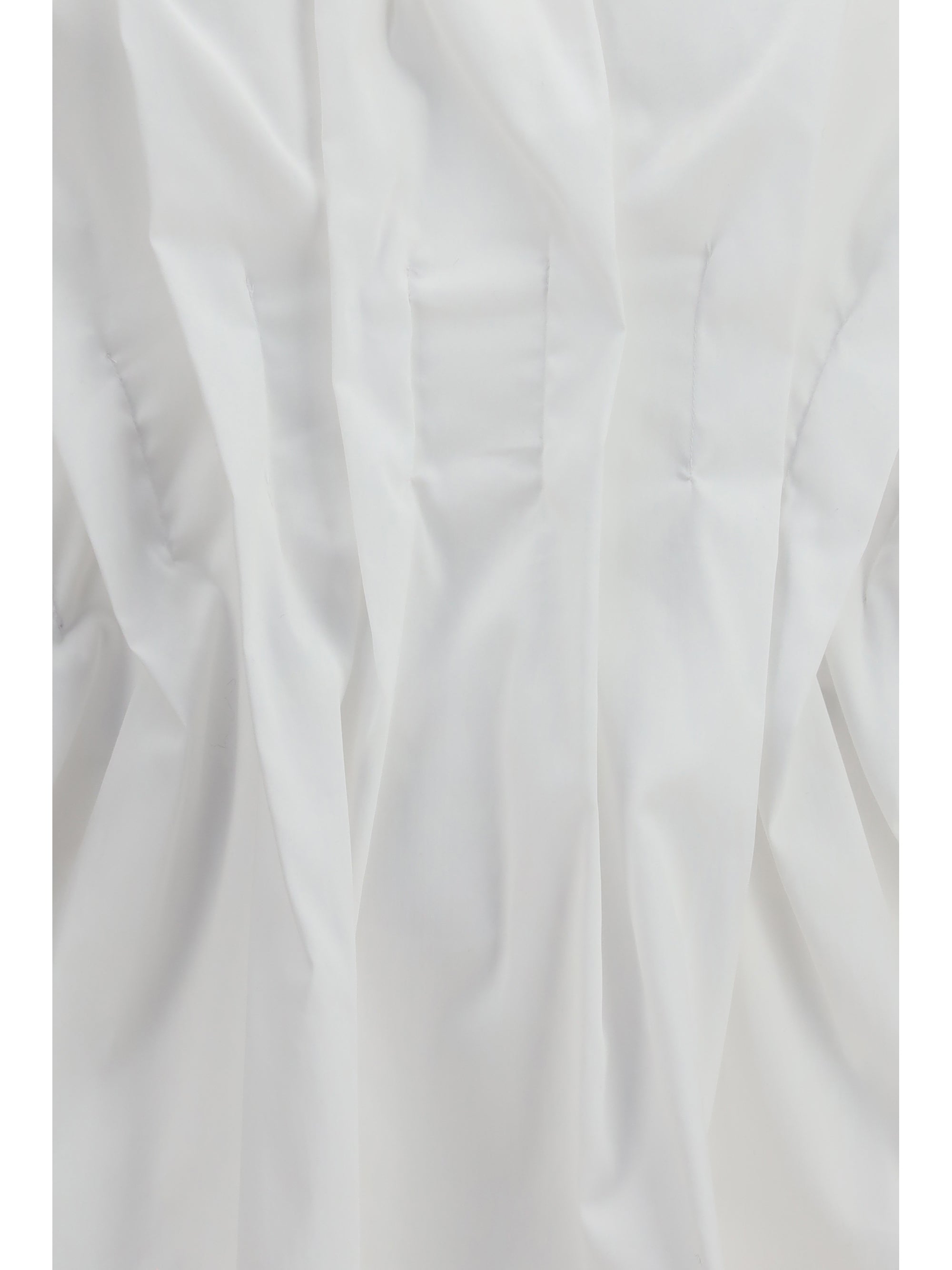 shirt with front ruching in cotton