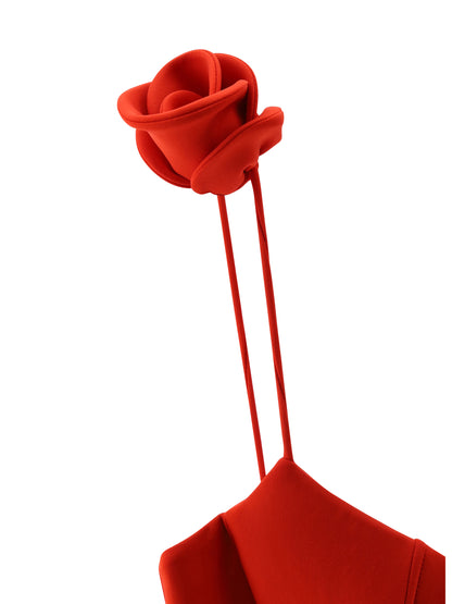 MAGDA BUTRYM 34 midi dress with floral appliqués