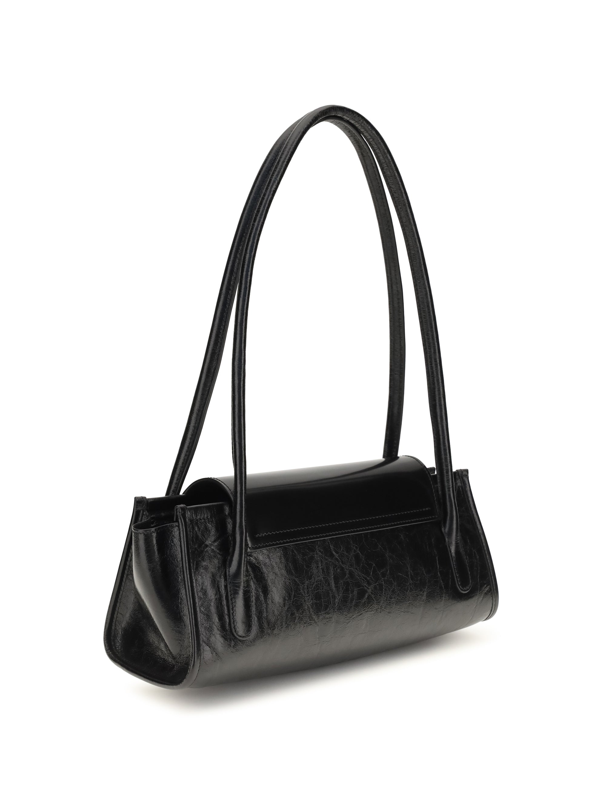 trunkette leather shoulder bag