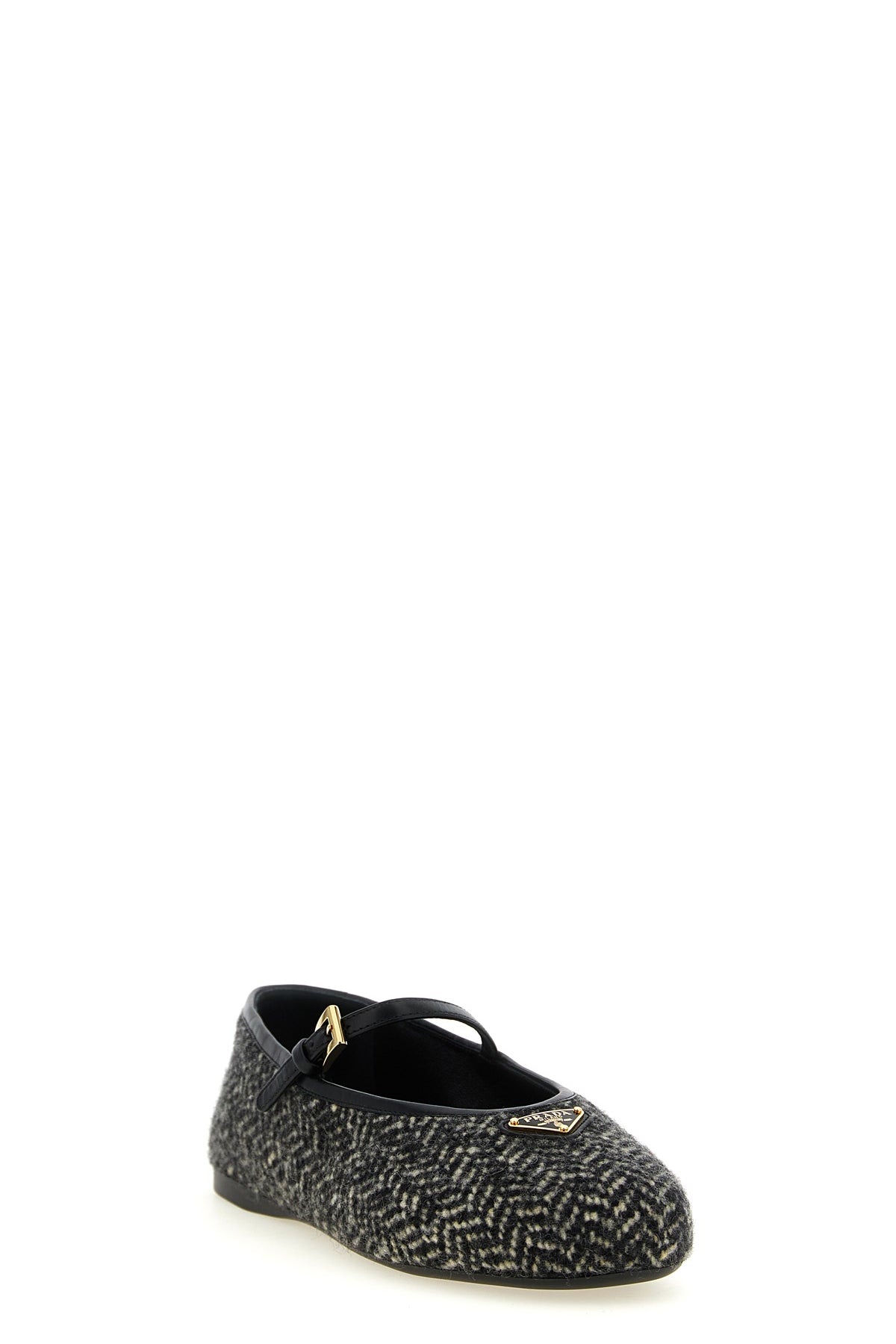 prada ballet flats reinterpret the classic mary jane pattern through a sophistic