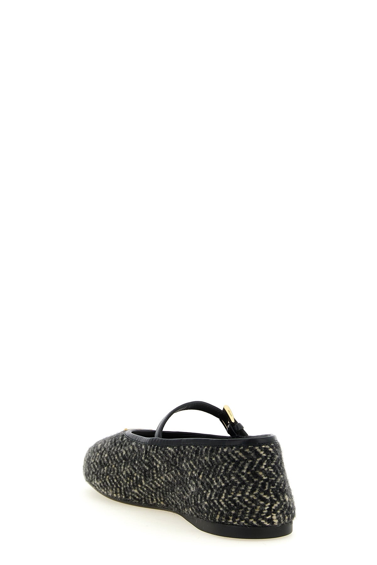 prada ballet flats reinterpret the classic mary jane pattern through a sophistic