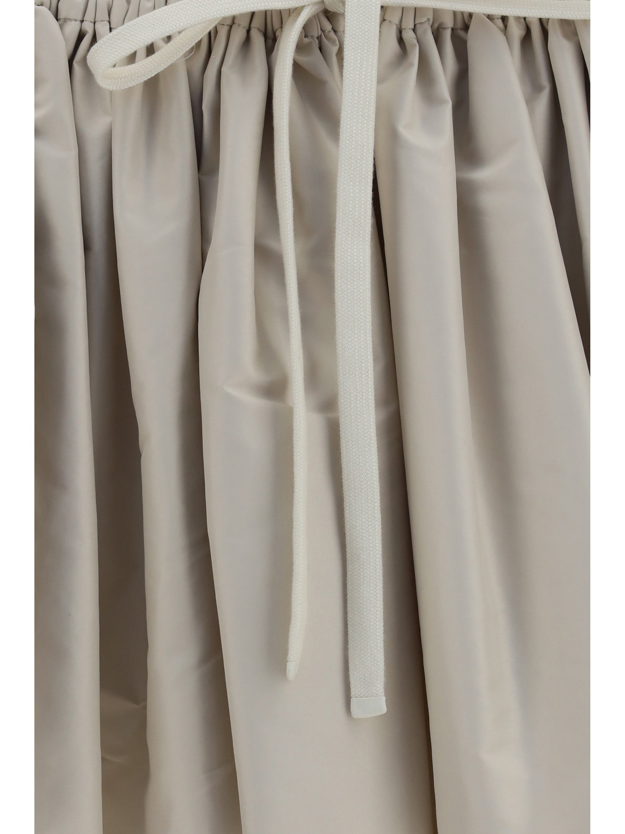 ruffled mini skirt with drawstring