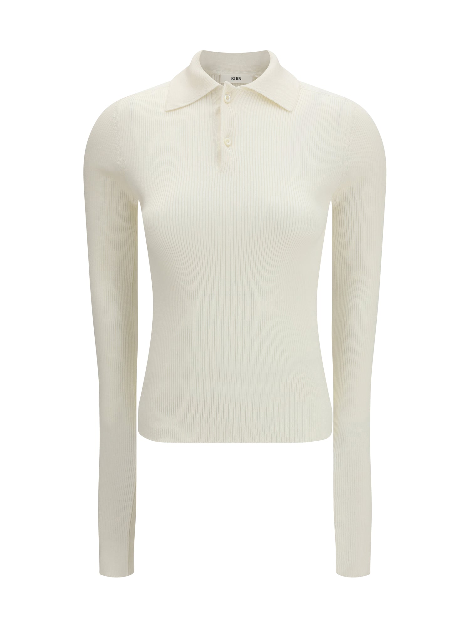 RIER L long-sleeve silk polo