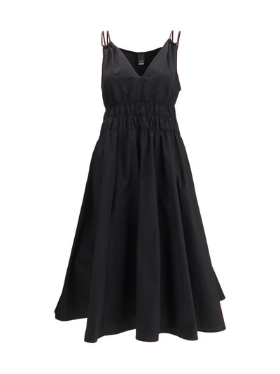 PINKO 40 shirred v-neck dress