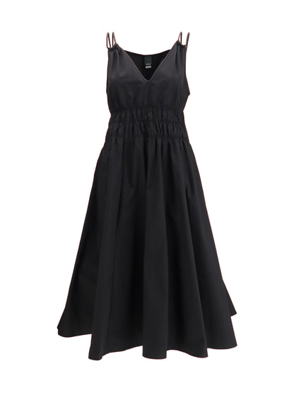 PINKO 38 shirred v-neck dress