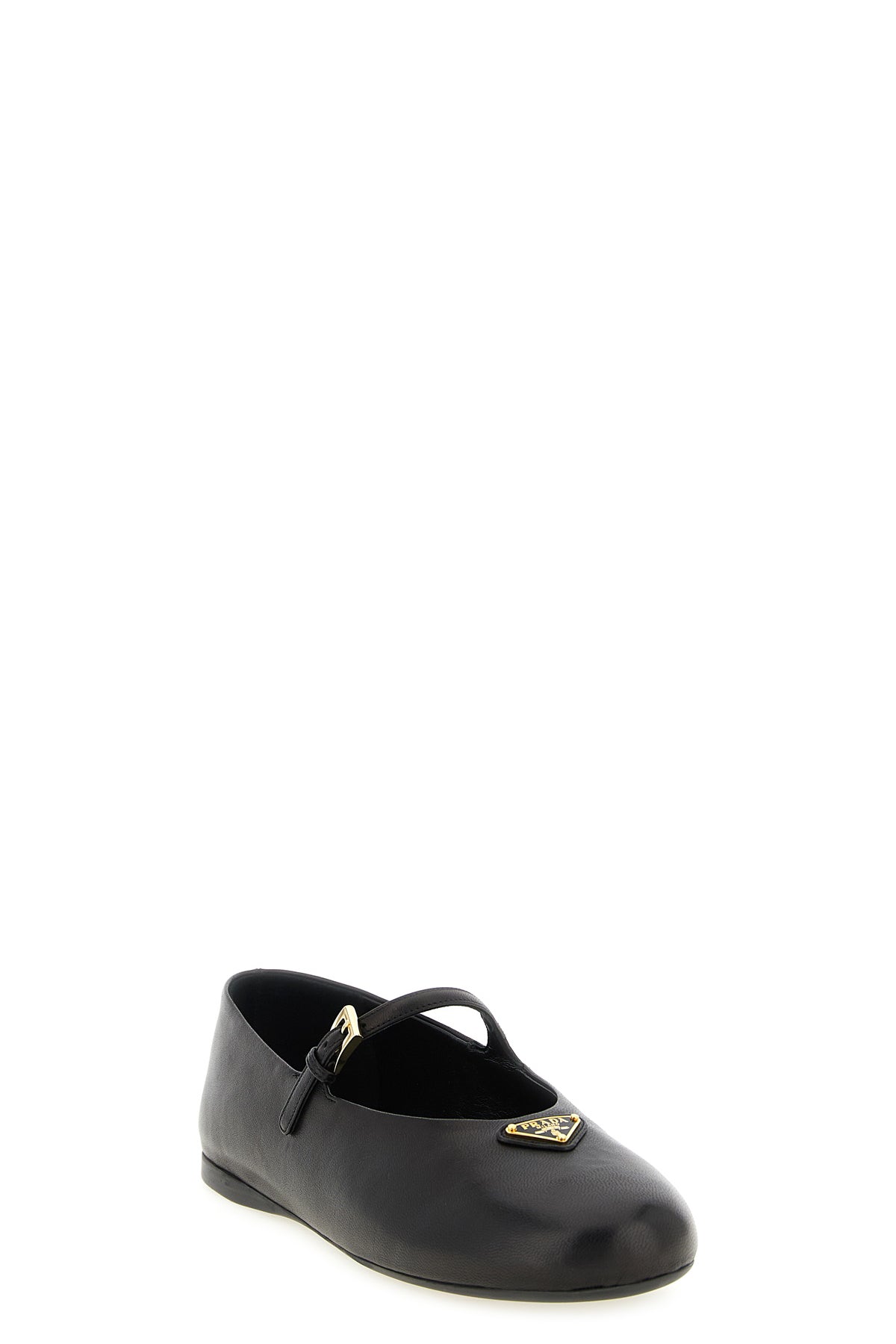 prada ballet flats reinterpret the classic mary jane silhouette through rigorous