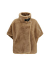 faux fur jacket with buckle