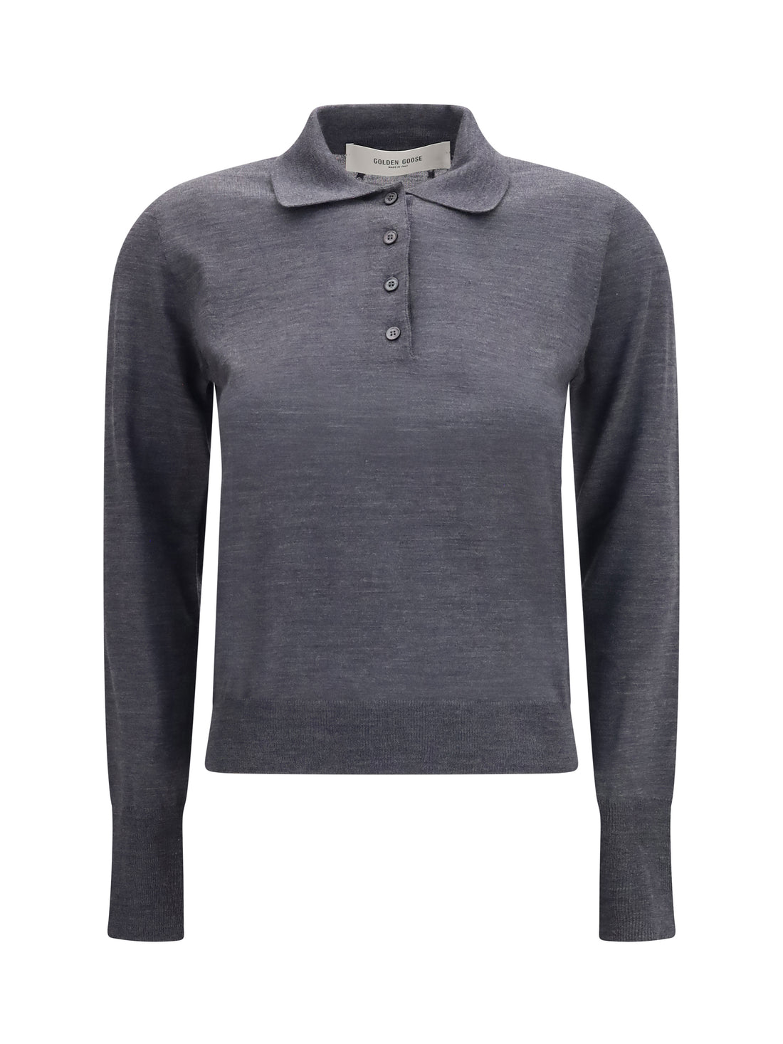 GOLDEN GOOSE L long sleeve merino wool polo