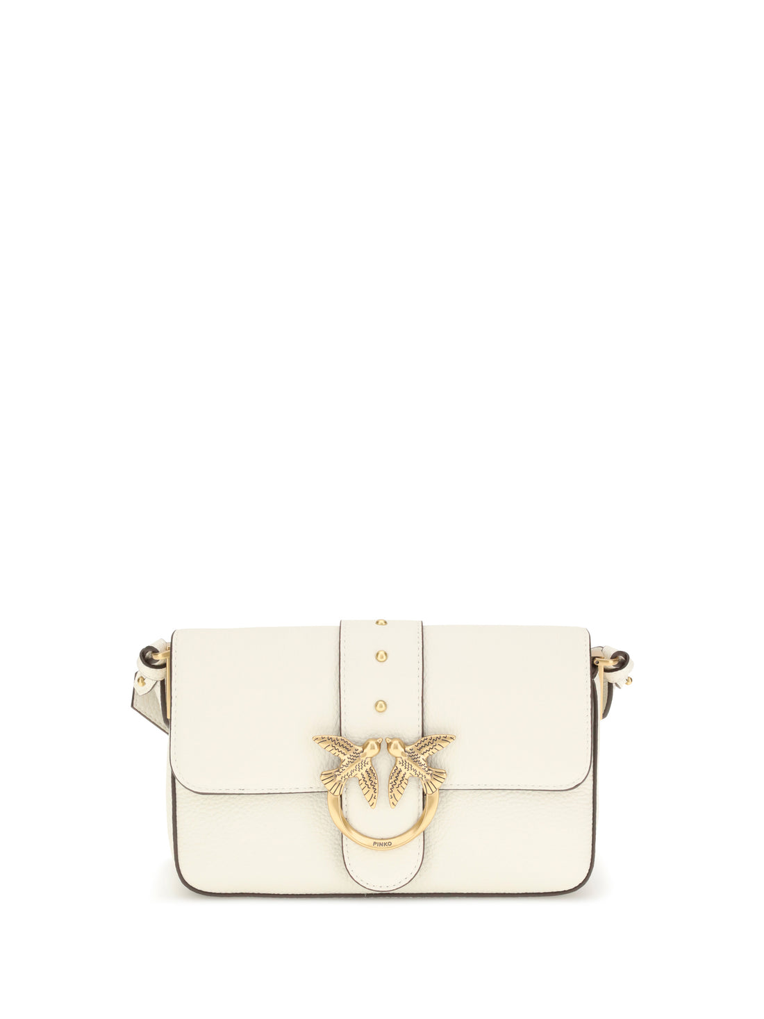 PINKO OS love leather shoulder bag