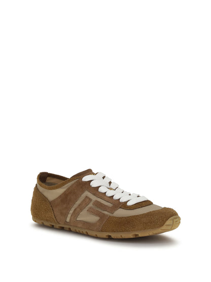 BALMAIN 36 leather racer sneakers