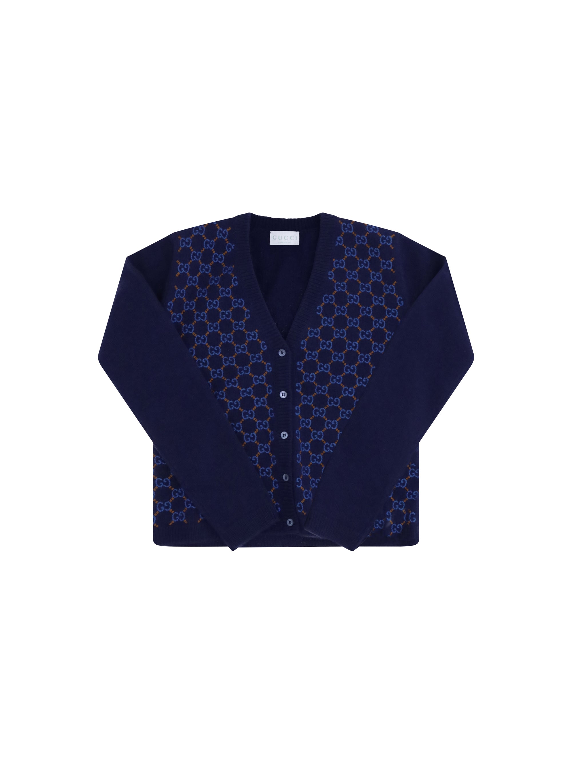 GUCCI 10Y wool jacquard cardigan